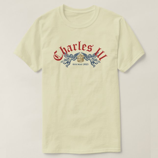 Camiseta King Charles Coronation Vintage (Frente do Design)