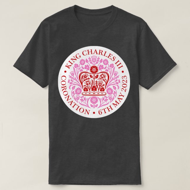 CAMISETA KING CHARLES III COMEMORATIVO 1 (Frente do Design)