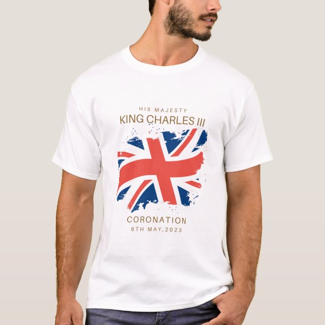 Camiseta King Charles III Union Jack Flag T-Shirt (Frente)
