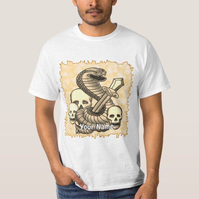 Camiseta King Cobra Sword Skull  (Frente)