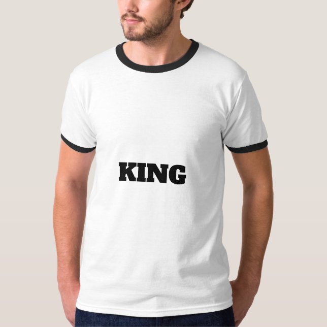 Camiseta KING com Texto Personalizado para Homens  (Frente)