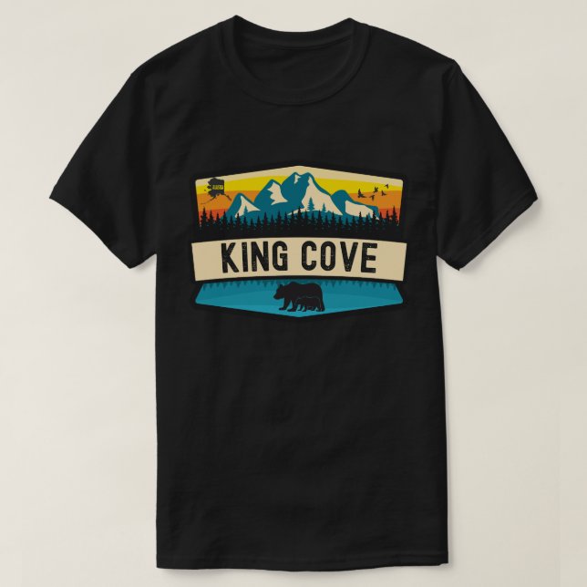 Camiseta King Cove, Alasca (Frente do Design)