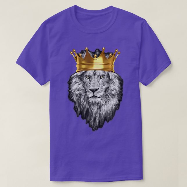 Camiseta KING CROWNED LION Super HOT Design por Kopa21 Desi (Frente do Design)