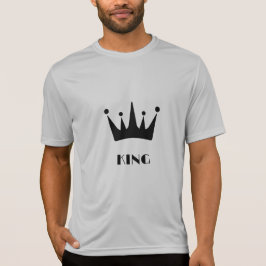 Camiseta King Custom Text Black Crown Image Men's