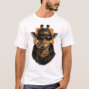 Camiseta King Giraffe Streetwear – Desenho Animal 