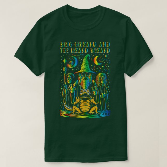 Camiseta King Gizzard e o Assistente do Lizard Original Fan (Frente do Design)