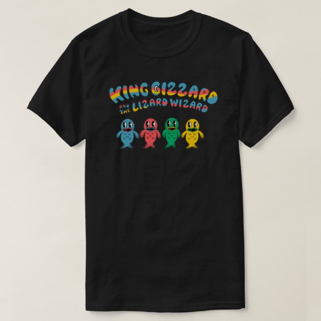Camiseta King Gizzard E O Mágico Lizard fishies Classic (Frente do Design)