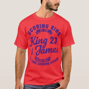 Camiseta King James The Scoring King Basball Texto Roxo