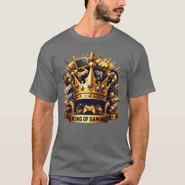 Camiseta King of Gaming Royal Throne Crown Design (Frente)