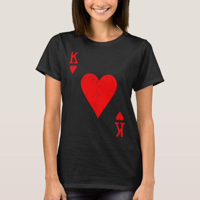 Camiseta King Of Hearts Matching Couple Saint Valentine's D (Frente)