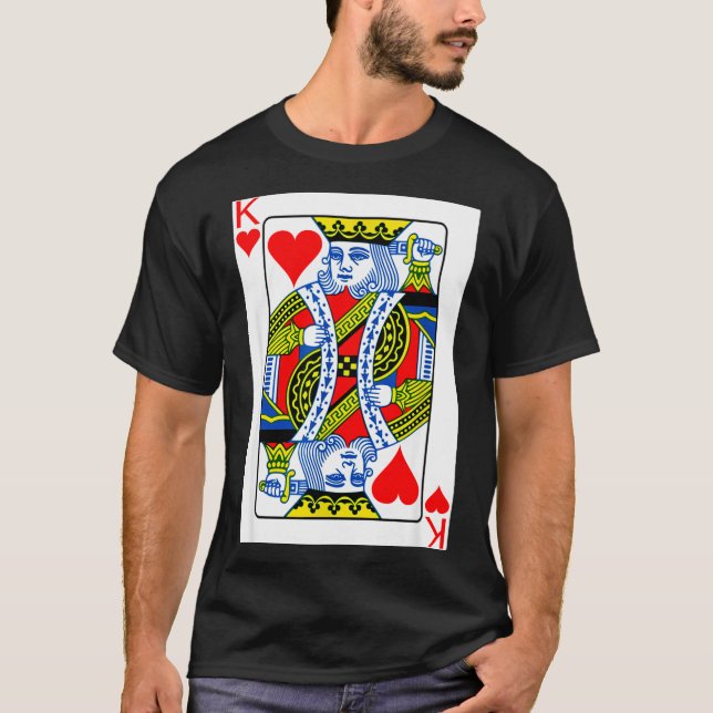 Camiseta King Of Hearts Playing Card Valentine Costume  (Frente)