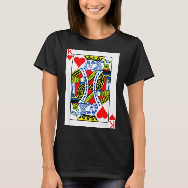 Camiseta King Of Hearts Playing Card Valentine Costume  (Frente)