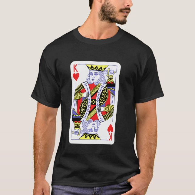Camiseta King Of Hearts Tocando Cartões Figurino De Hallowe (Frente)
