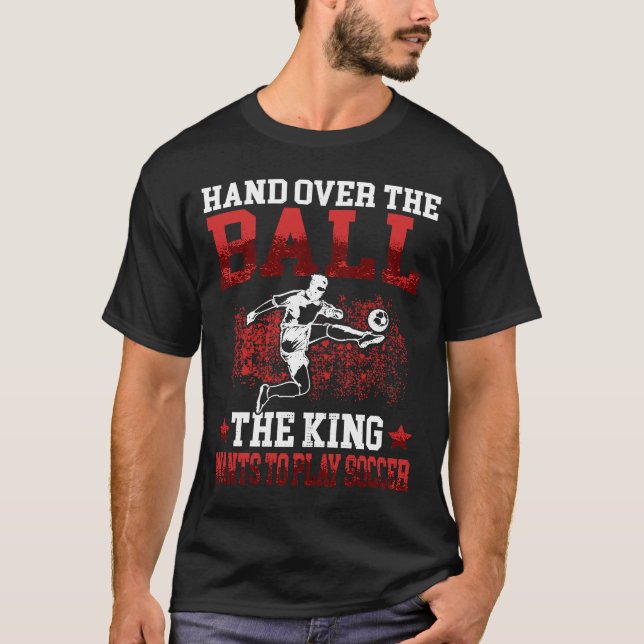 Camiseta King quer Tocar Jogadores de Futebol Jovem Pegada (Frente)