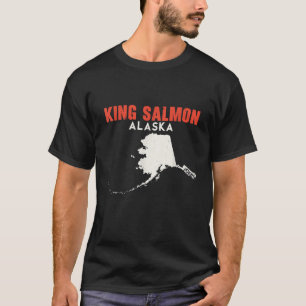 Camiseta King Salmon Alaska América State America Viagem Al