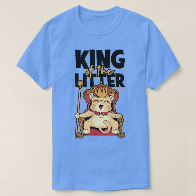 Camiseta King The Litter Engraçado Kitty Gato Gatinho Gatin (Frente do Design)