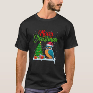 Camiseta Kingfisher Árvore de Natal Luz Engraçada Xmas King
