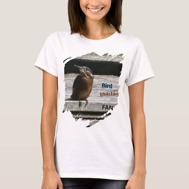Camiseta Kingfisher Bird A Ver T-Shirt do Ventilador (Frente)