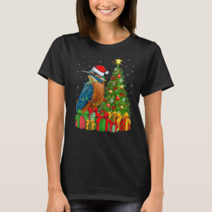 Camiseta Kingfisher Bird Xmas Feriado Kingfisher Natal
