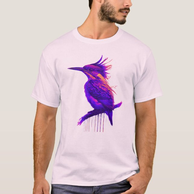 Camiseta Kingfisher Smart Violet: Elegância de Alto Contras (Frente)
