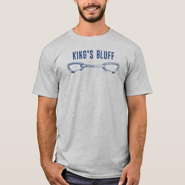 Camiseta King's Bluff Tennessee Escalada em Rocha Quickdraw (Frente)