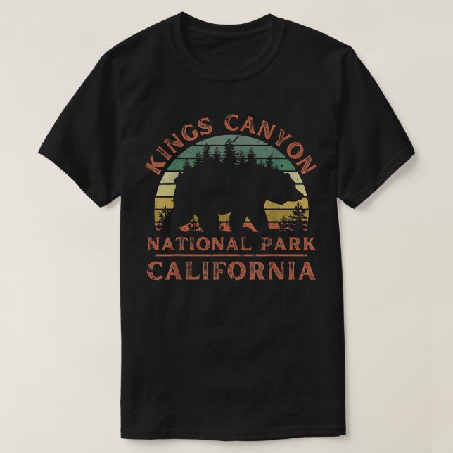 Camiseta Kings Canyon National Park California Bear Nature (Frente do Design)