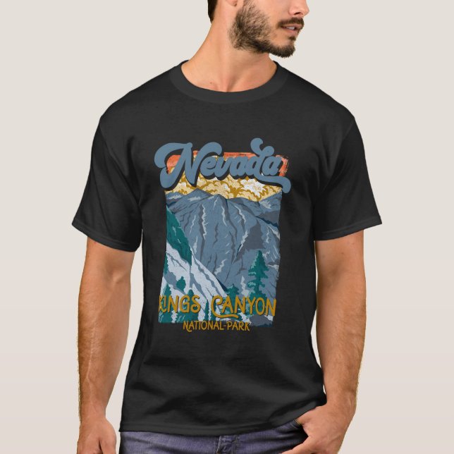Camiseta Kings Canyon National Park Silver Estado Nv (Frente)