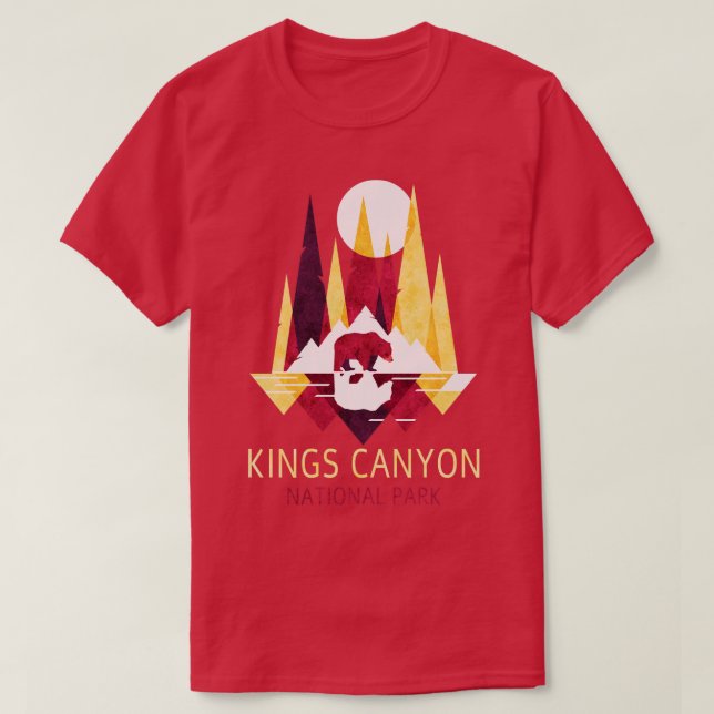 Camiseta Kings Canyon US National Park California Backpacki (Frente do Design)