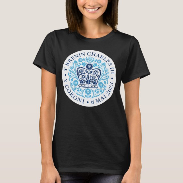 Camiseta Kings Coronation 2023 Merchandise Welsh Emblem (Frente)