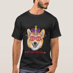 Camiseta Kings Coronation 2023 Para Union Jack Com Corgi