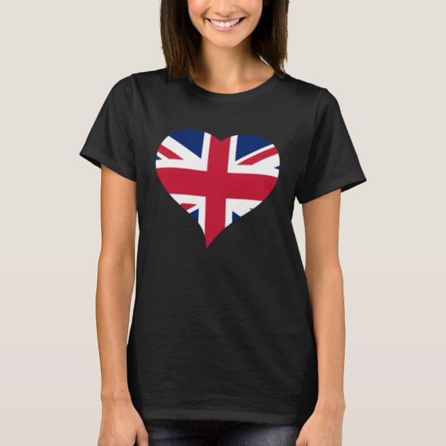 Camiseta Kings Coronation May 2023 British Flag Heart Shape (Frente)