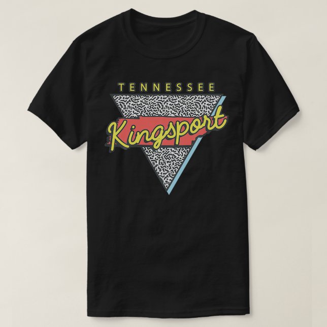 Camiseta Kingsport Tennessee Retro Triangle TN City  (Frente do Design)