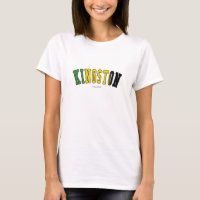 Kingston em cores da bandeira nacional de Jamaica