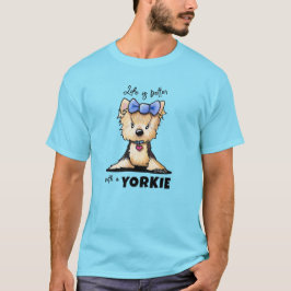 Camiseta KiniArt A Vida É Melhor Yorkie