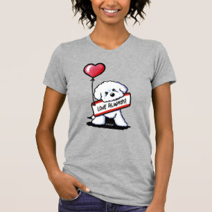 Camiseta KiniArt Bichon Ama Sempre T-Shirt