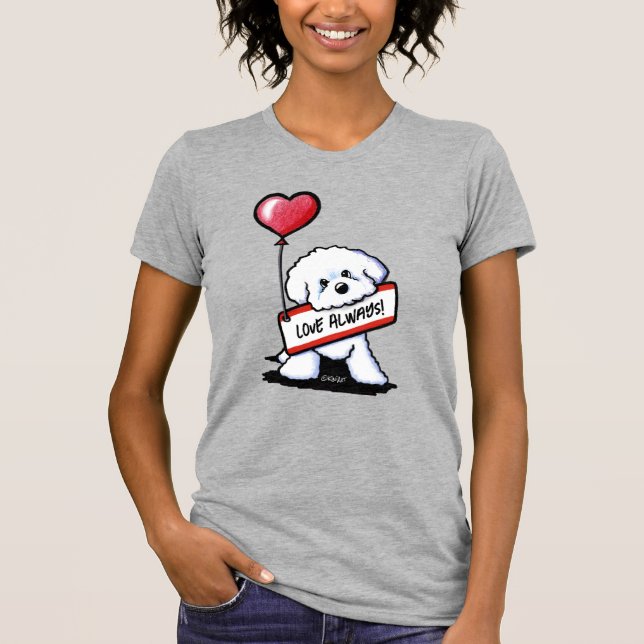 Camiseta KiniArt Bichon Ama Sempre T-Shirt (Frente)