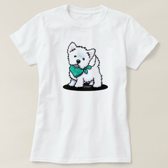 Camiseta KiniArt Cutieface Westie (Frente do Design)