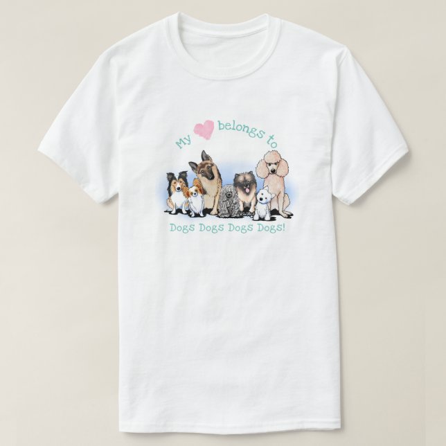 Camiseta KiniArt Dog Lover (Frente do Design)