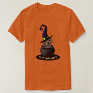 Camiseta KiniArt Doodle Dog Witch Halloween