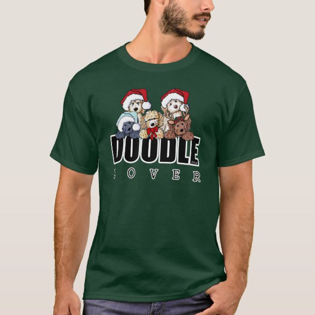 Camiseta KiniArt Doodle Lover Christmas T-Shirt (Frente)