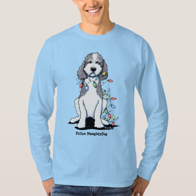 Camiseta KiniArt Doodle Natal Parti (Frente)