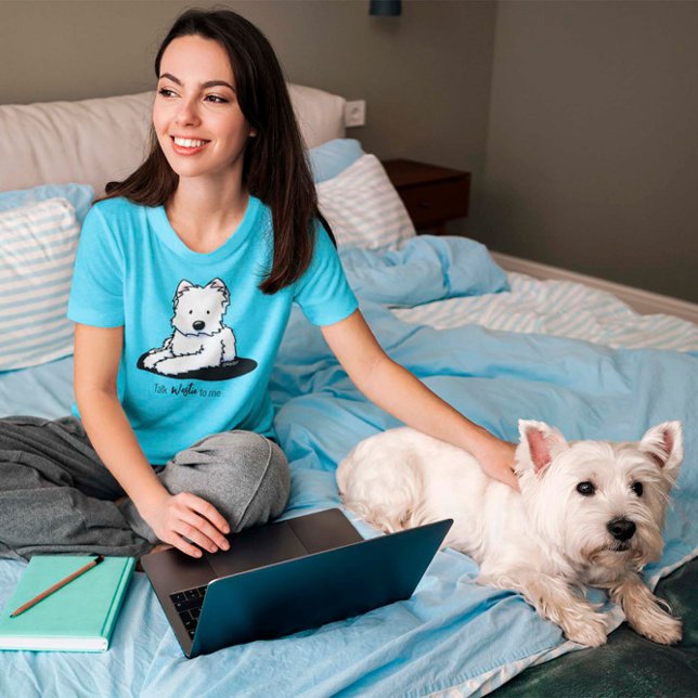 Camiseta KiniArt Fala Westie Comigo T-Shirt (Criador carregado)