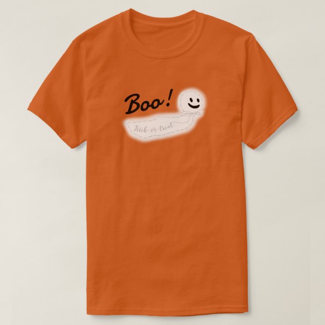 Camiseta KiniArt Fantasma de Halloween (Frente do Design)