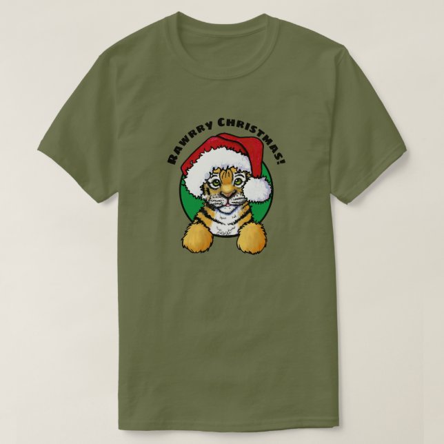 Camiseta KiniArt Filhote de Tigre Natal  (Frente do Design)