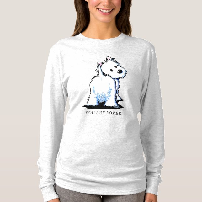 Camiseta KiniArt Fluffybutt Westie (Frente)