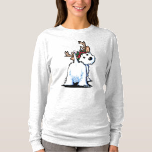 Camiseta KiniArt Fluffybutt Westie Reindeer T-Shirt