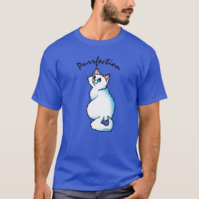 Camiseta KiniArt Gato Branco (Frente)