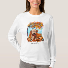 Camiseta KiniArt Goldendoodle outono