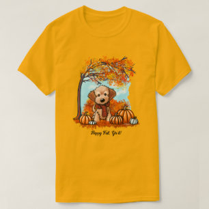 Camiseta KiniArt Goldendoodle outono