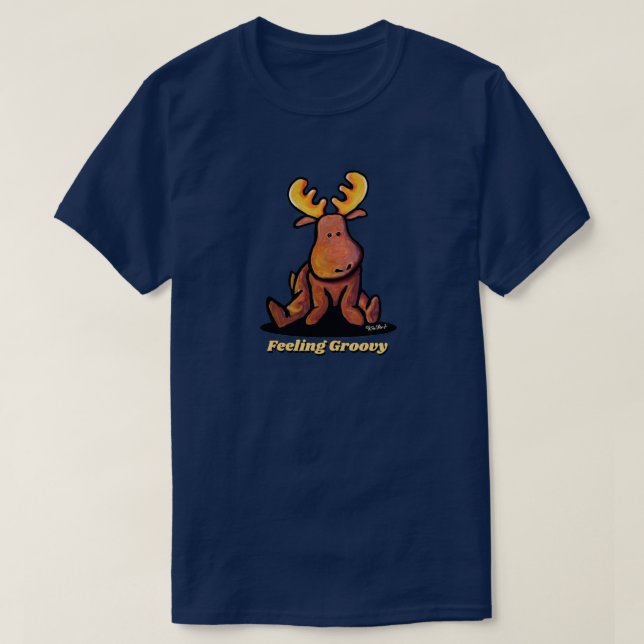 Camiseta KiniArt Groovy Moose (Frente do Design)